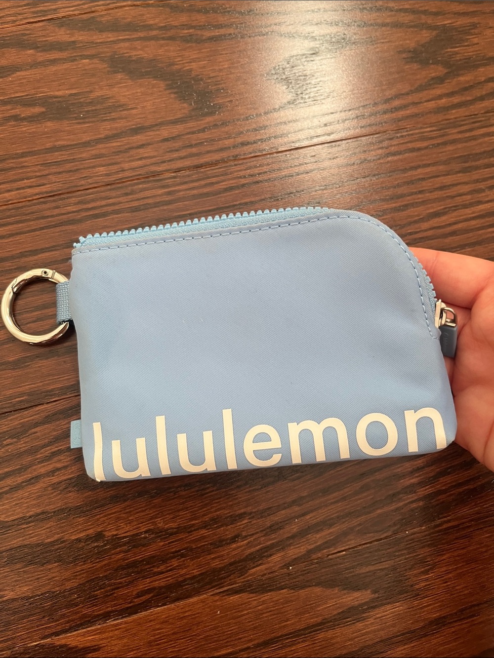 lululemon athletica Powder Blue Mini Zip Key Pouch